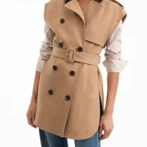 NWT: Modern, Versatile! Veronica Beard Willmott Sleeveless Trench Vest